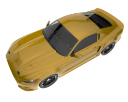 Muscle car isolated on transparent background. 3d rendering - illustration png