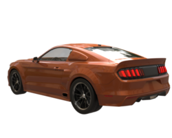 voiture de muscle isolée sur fond transparent. rendu 3d - illustration png