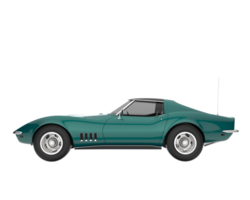 Muscle car isolated on transparent background. 3d rendering - illustration png