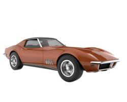 Muscle car isolated on transparent background. 3d rendering - illustration png