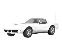 Muscle car isolated on transparent background. 3d rendering - illustration png