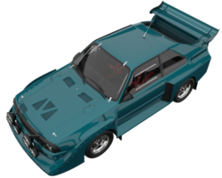 voiture de course isolée sur fond transparent. rendu 3d - illustration png