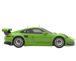 voiture de course isolée sur fond transparent. rendu 3d - illustration png