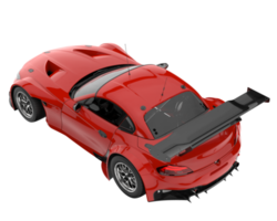 Race car isolated on transparent background. 3d rendering - illustration png