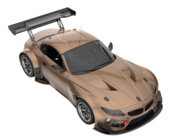 voiture de course isolée sur fond transparent. rendu 3d - illustration png