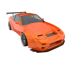 carro de corrida isolado em fundo transparente. renderização 3D - ilustração png