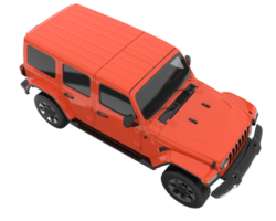 Realistic SUV isolated on transparent background. 3d rendering - illustration png