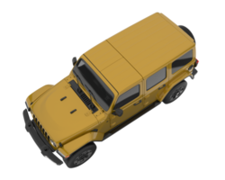 Realistic SUV isolated on transparent background. 3d rendering - illustration png