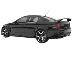 voiture de sport isolée sur fond transparent. rendu 3d - illustration png