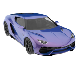 Sport car isolated on transparent background. 3d rendering - illustration png