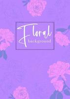 Floral modern background elegant poster cover vector