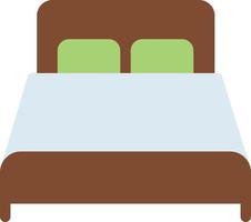 ilustración de vector de cama doble en un fondo. símbolos de calidad premium. iconos vectoriales para concepto y diseño gráfico.