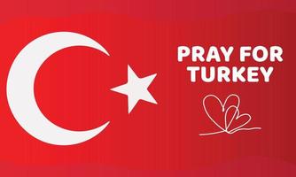 Pray for turkey earthquake background illustration vector