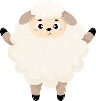 Cute playful sheep vector