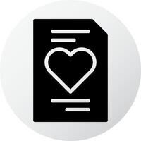 icono de papel relleno estilo blanco negro ilustración de san valentín elemento vectorial y símbolo perfecto. vector