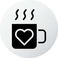 cup icon filled black white style valentine illustration vector element and symbol perfect.
