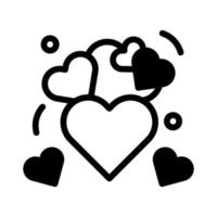 icono del corazón duotono estilo negro ilustración de san valentín elemento vectorial y símbolo perfecto. vector