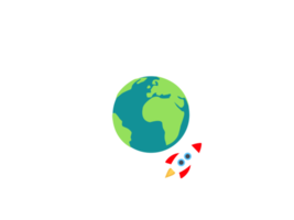 vaisseau spatial fusée et planète terre png