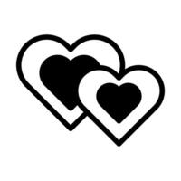 icono del corazón duotono estilo negro ilustración de san valentín elemento vectorial y símbolo perfecto. vector