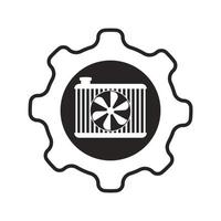 car radiator icon vector