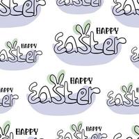 Seamless pattern Happy easter lettering vector