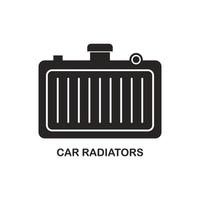 icono de radiador de coche vector