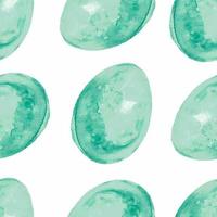 Seamless pattern Green watercolor egg, happy easter vector