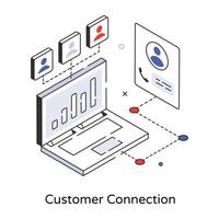 Trendy Customer Connection vector