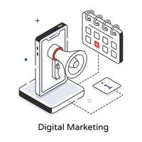 Trendy Digital Marketing vector