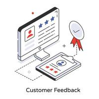 Trendy Customer Feedback vector