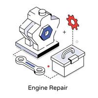 Trendy Engine Repair vector