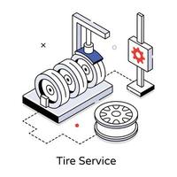 servicio de neumáticos de moda vector