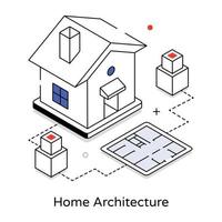 Trendy Home Architecture vector