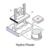 energía hidroeléctrica de moda vector