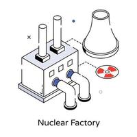 Trendy Nuclear Factory vector
