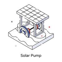 Trendy Solar Pump vector