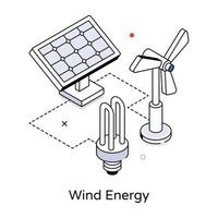 Trendy Wind Energy vector