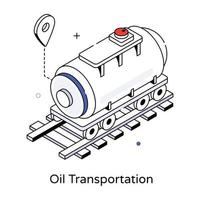 Trendy Oil Transport vector