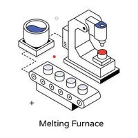 Trendy Melting Furnace vector