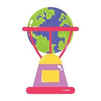 Trendy Global Trophy vector