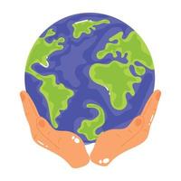 Trendy Save Earth vector