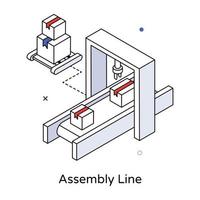 línea de montaje de moda vector