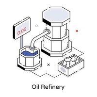 refinería de petróleo de moda vector