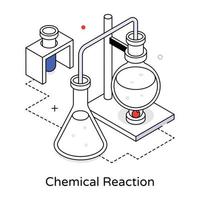 reacción química de moda vector