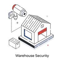 Trendy Warehouse Security vector