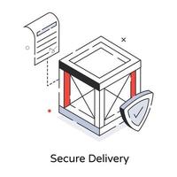 Trendy Secure Delivery vector