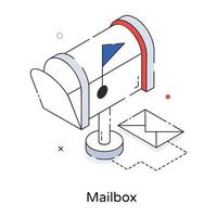 Trendy Mailbox Concepts vector
