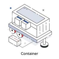 conceptos de contenedores de moda vector