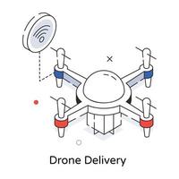 Trendy Drone Delivery vector