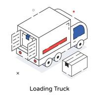 Trendy Loading Truck vector